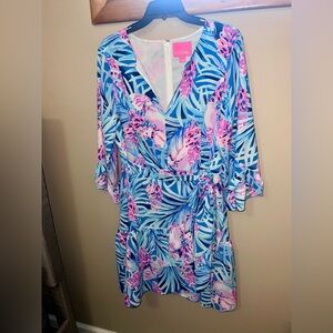 Lilly Pulitzer Blue and Pink Long Sleeve Dress